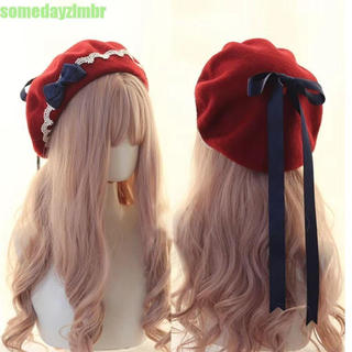 SOMEDAYZL0M Boina Lolita , Chapéu De Laço De Renda Quente Estilo Japonês Para Meninas Pintor Fofo Com Doce Cosplay