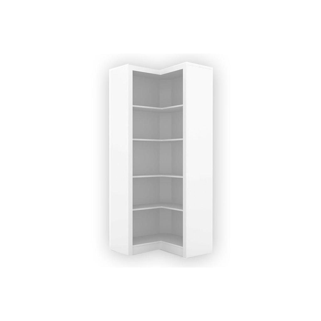 Modulado de Quarto Closet de Canto Oblíquo s/ Portas c/ 4 Prateleiras Aberto ME4132 Nogal - Tecno Mobili · foto 2