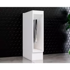 Gabinete de Cozinha Modulado Balcão c/ Porta Toalha Americana s/ Tampo 20cm Branco - Henn