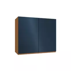 Armário Aéreo Cozinha Modulado Ciela R644 c/ 2 Portas 80cm Canela/Azul - Kappesberg