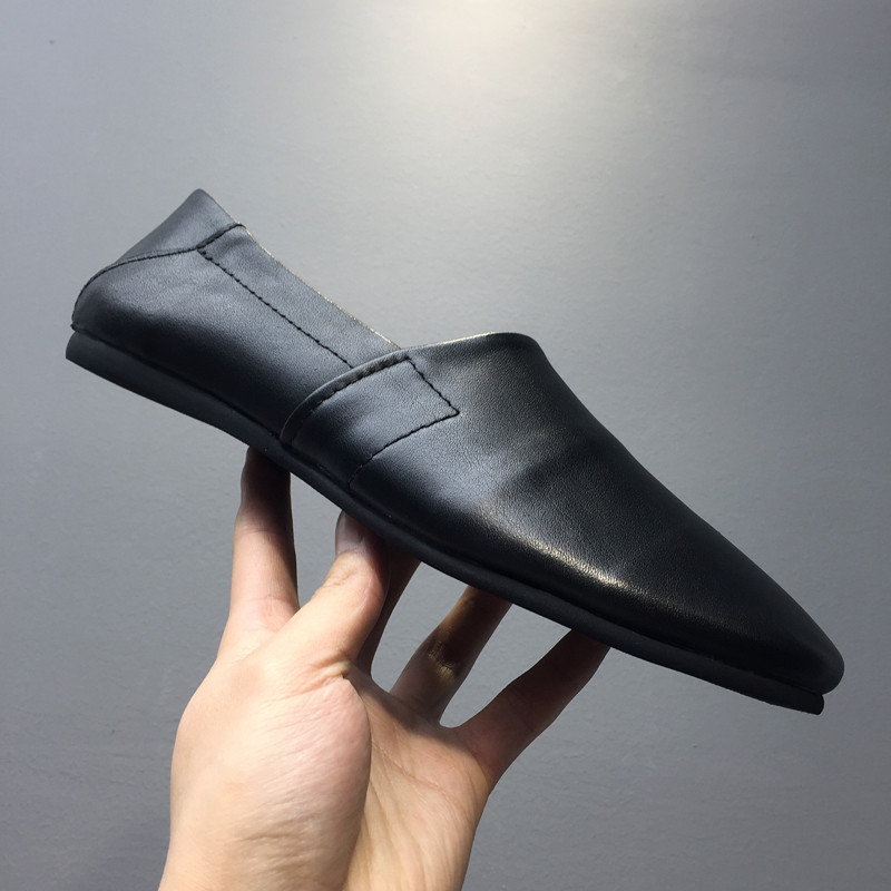 All-Match verão sapatos masculinos mocassins respirável sapatos de couro casuais estilo britânico capa pé ervilhas sapat