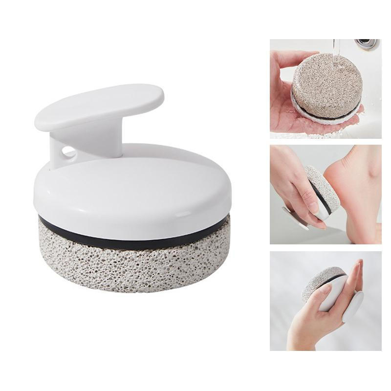 Ferramenta esfoliante para os pés, feita de pedra vulcânica antiga, pedra-pomes redonda, esfoliador de pés para uso domé
