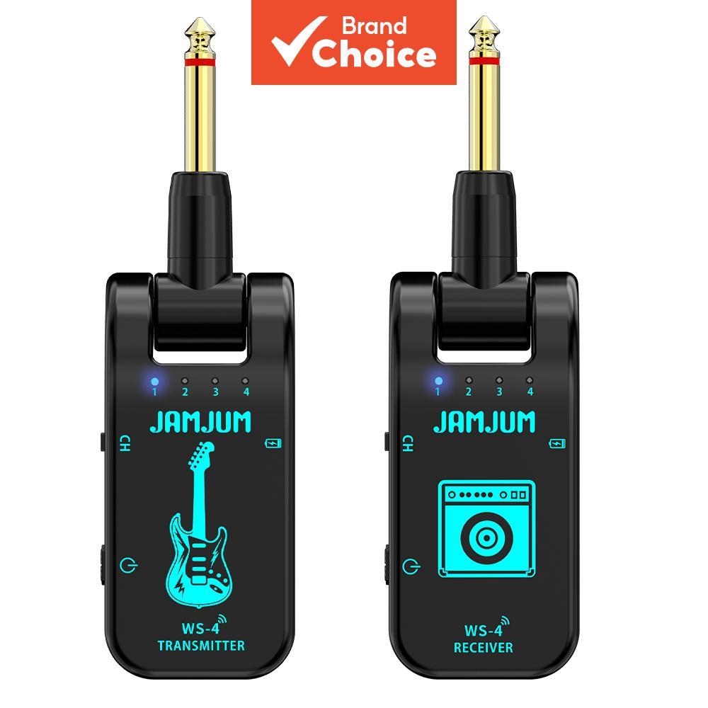 Sistema de guitarra sem fio recarregável de 2,4G e 8 canais, transmissor e recep