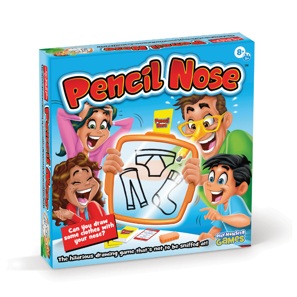 Pencil Nose Board Game for Family Night Fun Drawing Game for Kids 8 Years and Up and Adults Boosts Creativity and Social