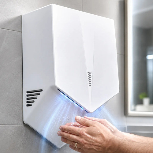Secador De Mãos Sensor Infravermelho Automático Profissional 103m/s 1500w 127/220 Branco