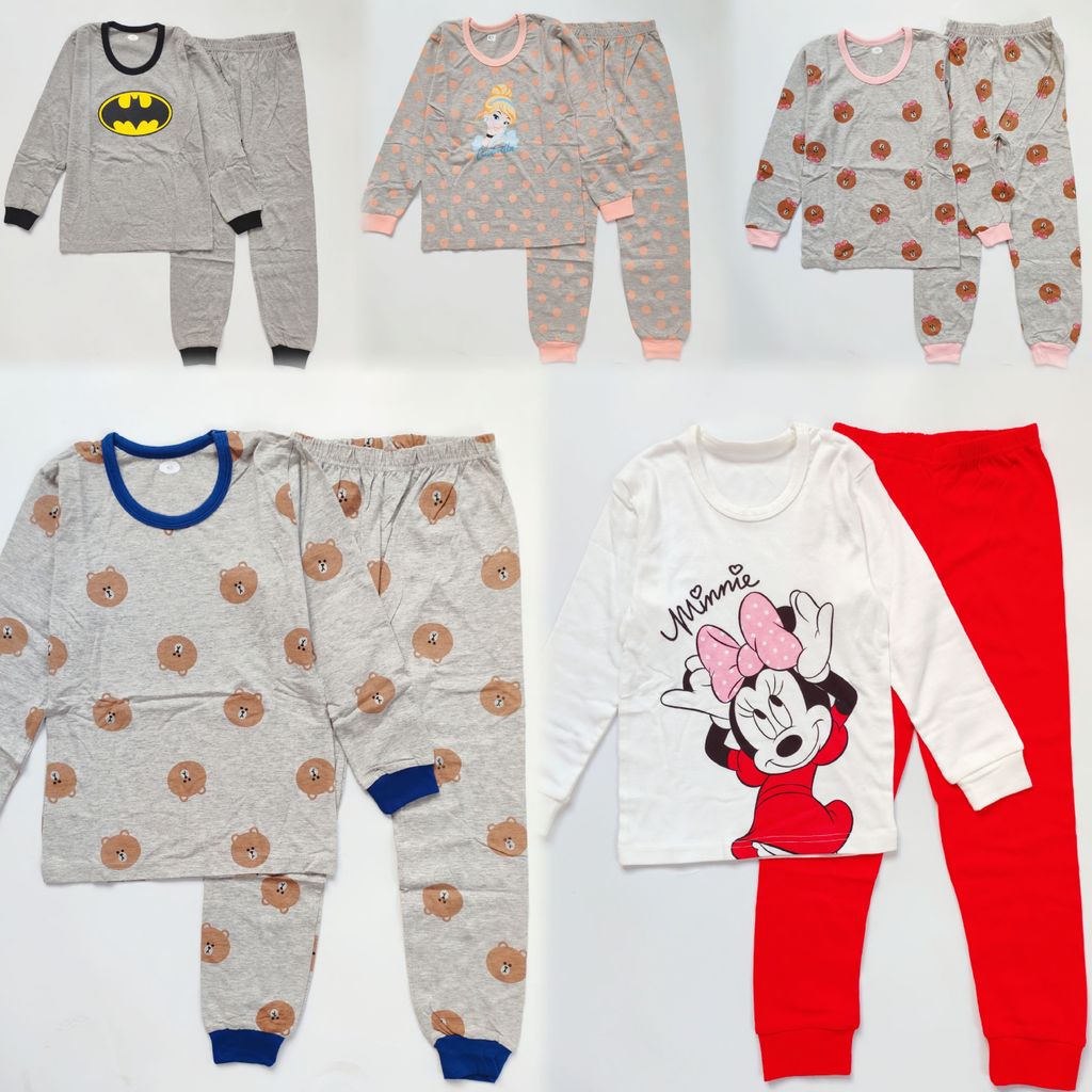 Coreano tamanho único 120-160 estilo fino Homewear terno primavera outono manga comprida puro algodão outono roupas calç