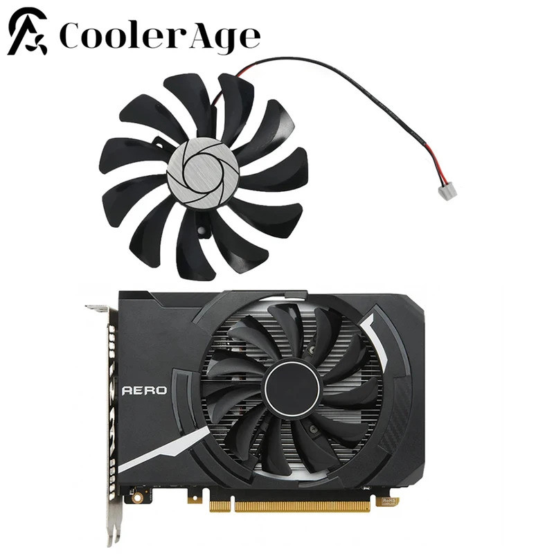 i85MM HA9010H12F-Z GTX1650 Ventilador De Placa De Vídeo De 2 Pinos Para MSI GeForce GTX 1650 AERO ITX 4G OC Gráfica Subs
