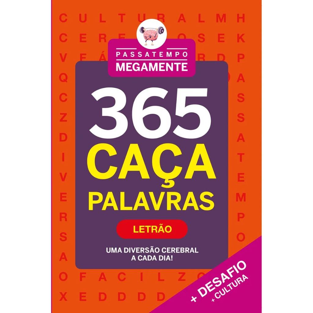 Passatempo Megamente 365 Caça Palavras | Letrão | Laranja