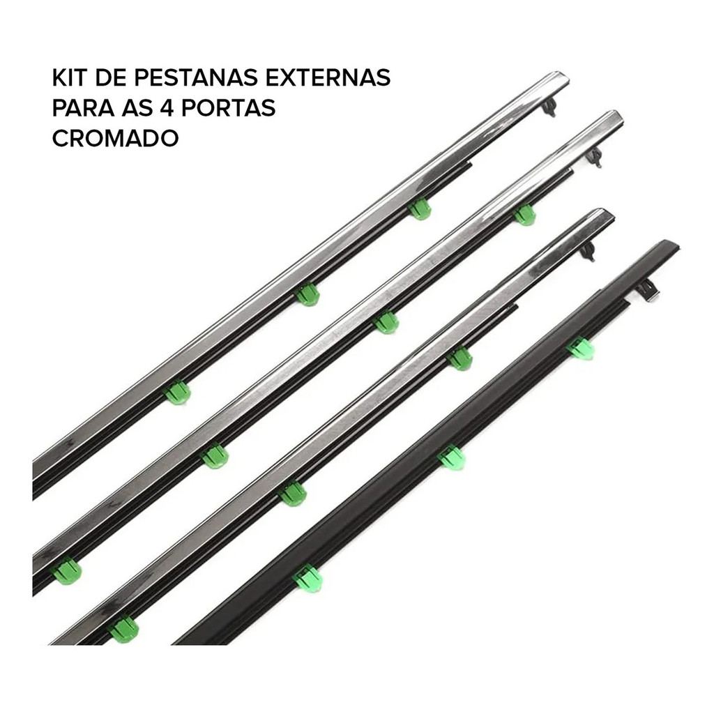 Jogo Pestanas Externas Kit 4 Portas Honda Cr-v 2007 A 2011 — imagem 2 de 2