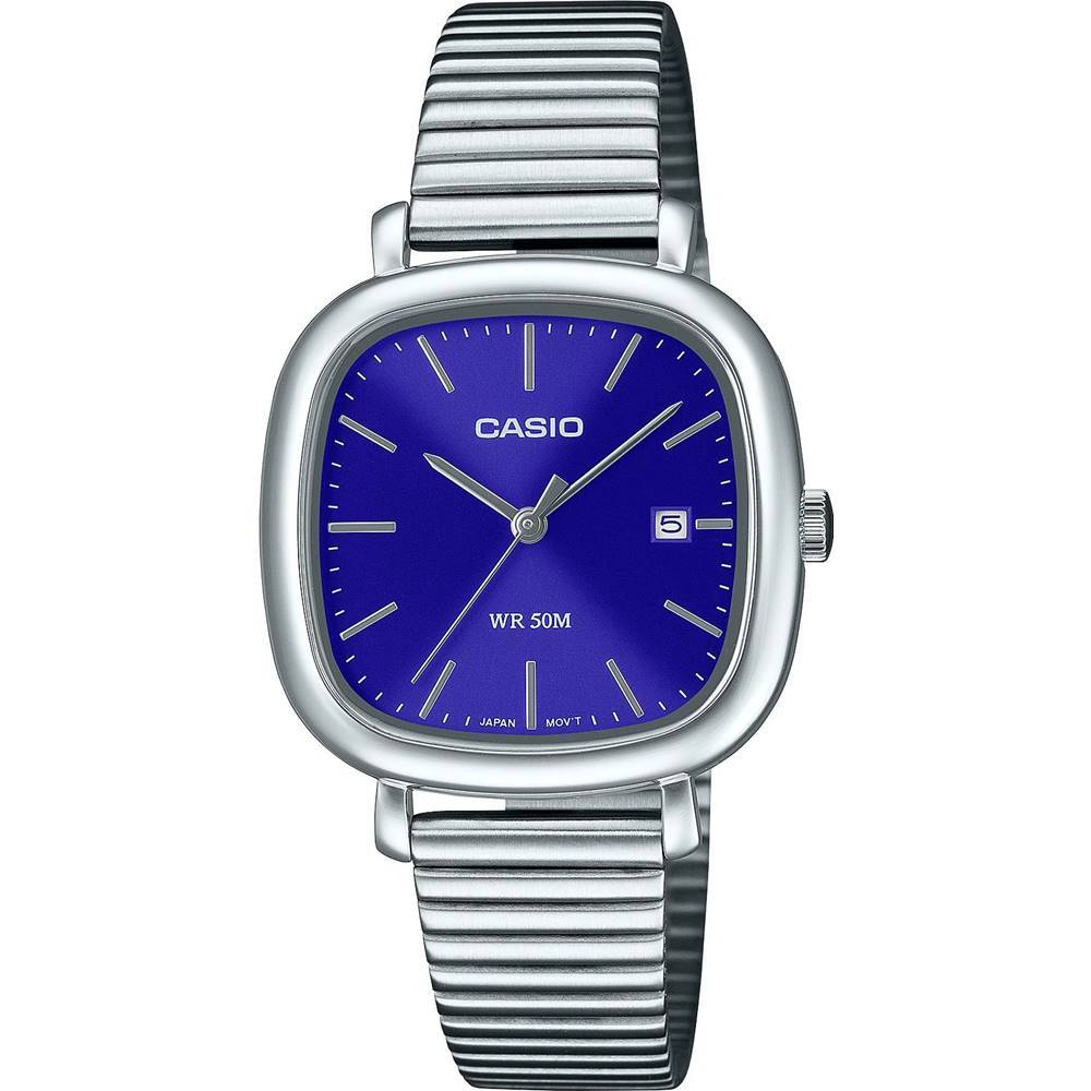 Relógio Casio Feminino Ref: Ltp-B166d-2avdf Retangular Aço Prateado