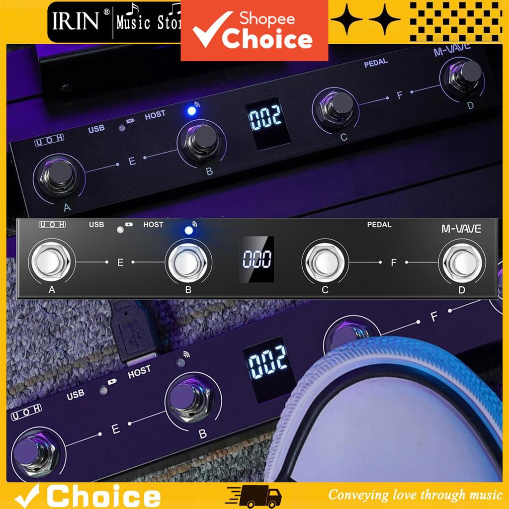 M-VAVE Chocolate Plus Controle Midi sem Fio, Teclado com 4 Botões e Pedal, compatível com Interface Midi Host
