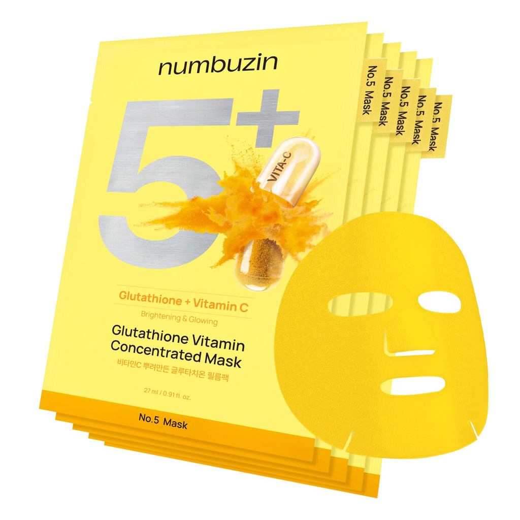 Máscara Facial Numbuzin No. 5 |   Máscara Iluminadora de Vitaminas |   Glutationa e Vitamina C |   Reduz a pigmentação,