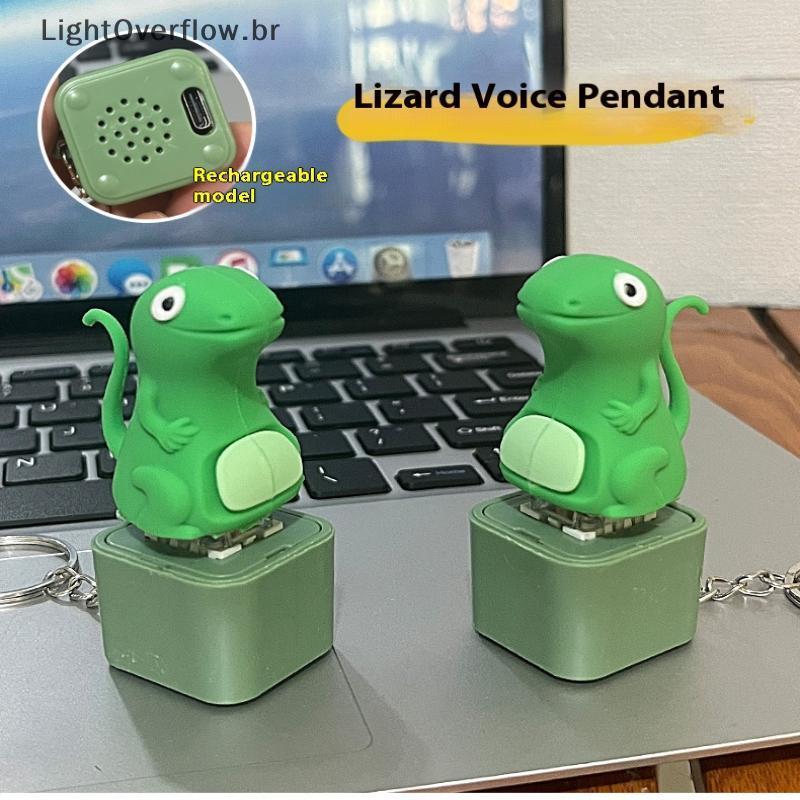 Chaveiro De Brinquedo Fidget Lizard Com Luzes Coloridas Recarregável Para Aliviar O Estresse , Ansiedade , Sensorial , D