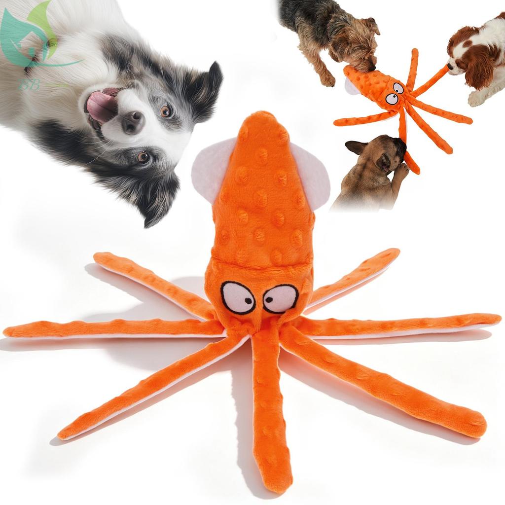 Cão Brinquedos Estridentes Lula Sem Recheio Crinkle De Pelúcia Para Filhote De Cachorro Dentição Interativo Mastigar Fer