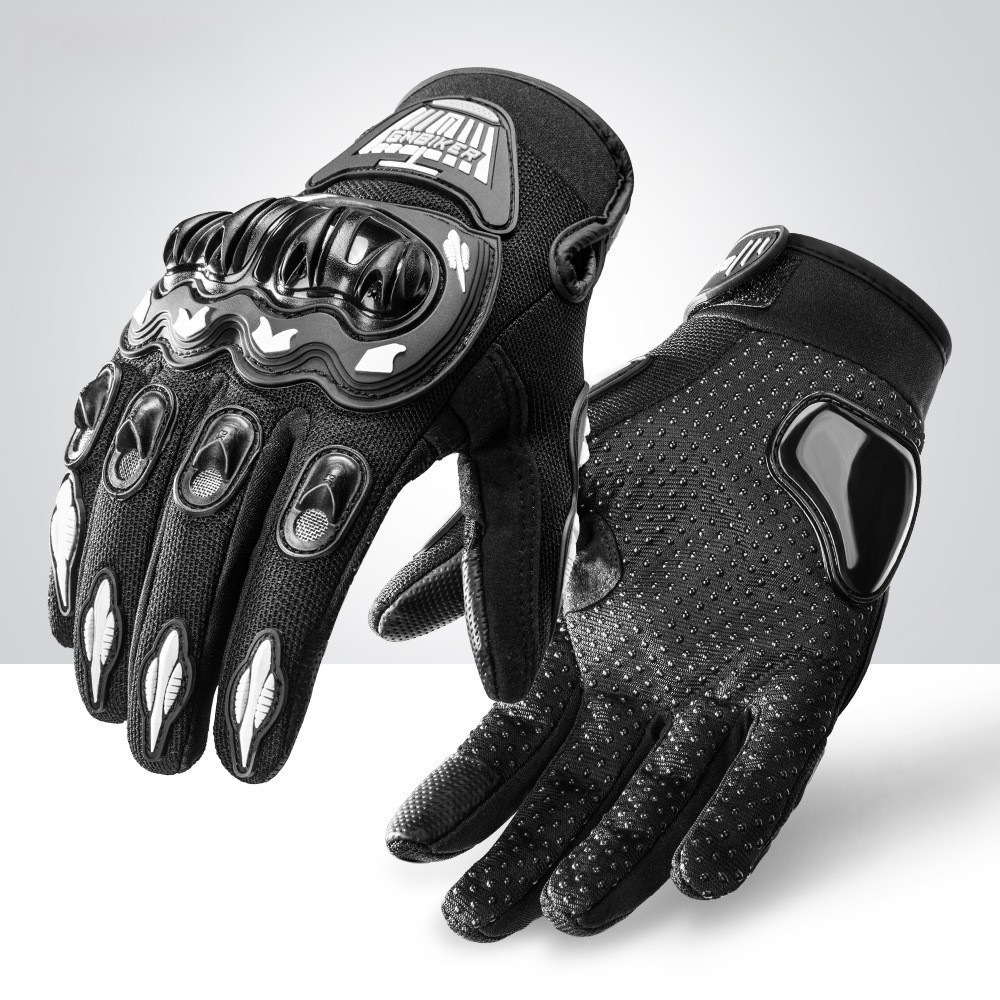 Luvas de motocicleta, respiráveis, protetoras, luvas de verão com função touch-screen, equipamento para condução de veíc