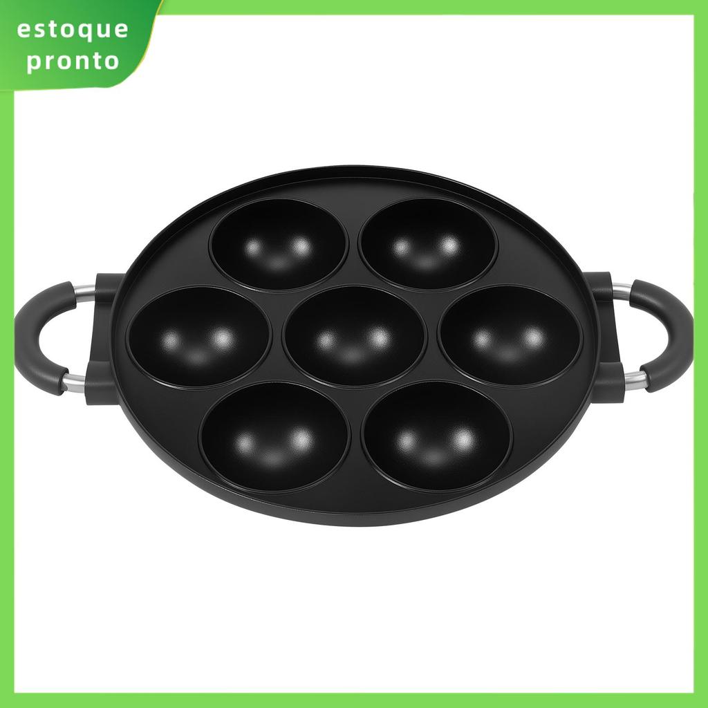 Panela Takoyaki Com 7 Furos , Fácil Liberação , Fabricante , Prático De Bola De Carne , Alça Ergonômica , SHOPSKC7984