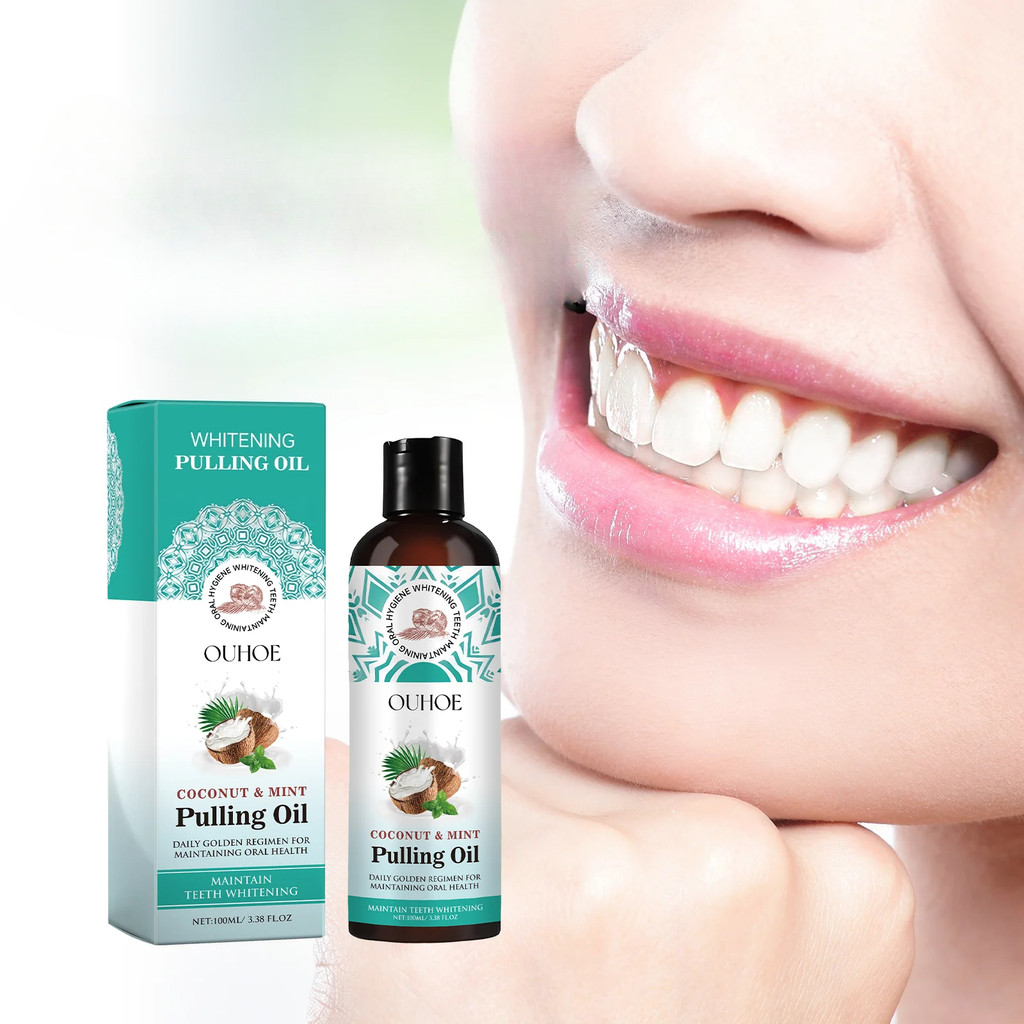 Enxaguante Bucal De Coco Para Hálito Fresco E Dentes , Remove Placa De Mau Odor , Tártaro , Sem Álcool , Enxágue Suave C
