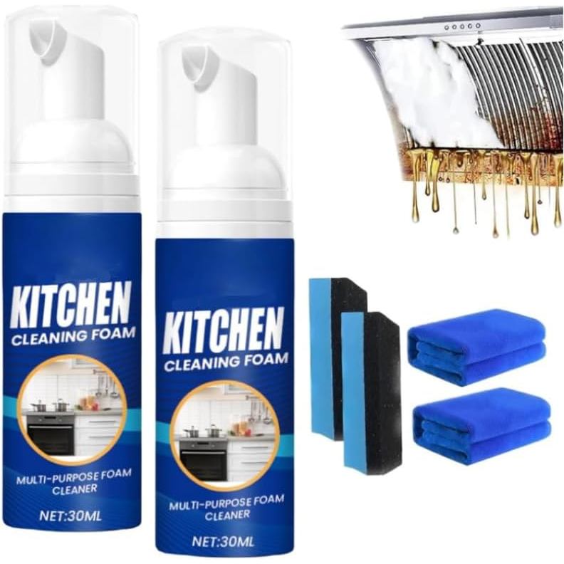 Japanese Multi-Purpose Cleaner Spray, All-Round Kitchen Cleaning Foam, Multifunctional Oil Stain Remover Clean Grease, K
