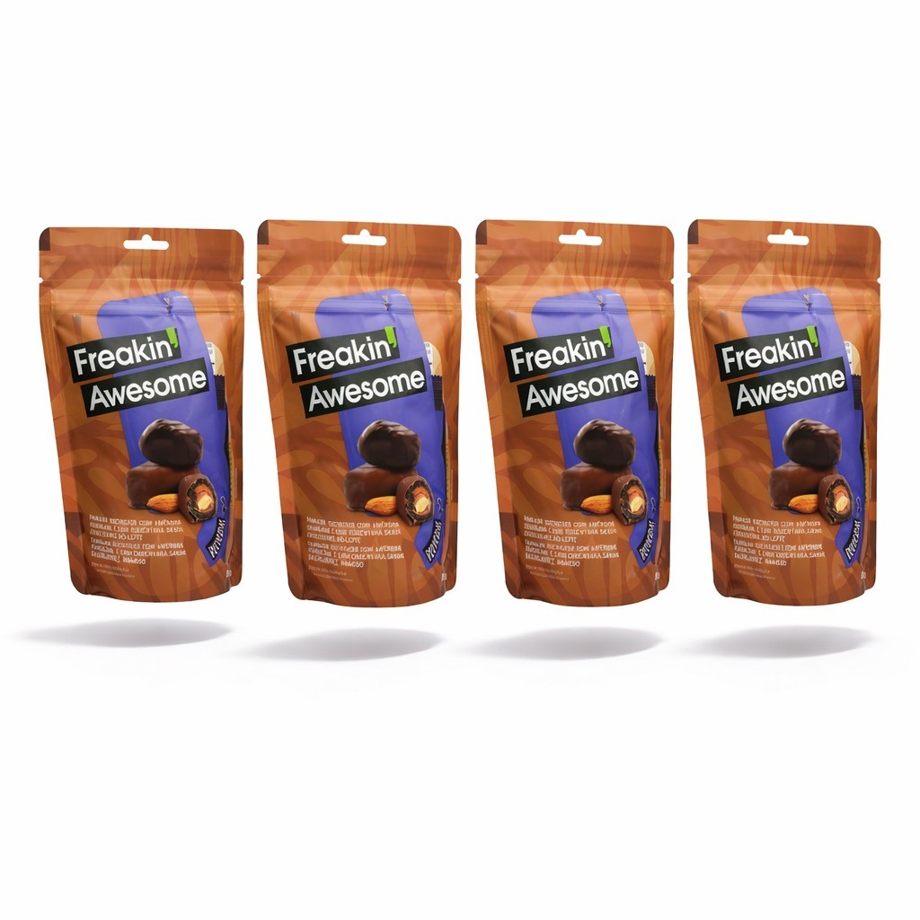 Kit 4 Tamaras Recheadas Cobertura Chocolate Doce Fit Saudavel