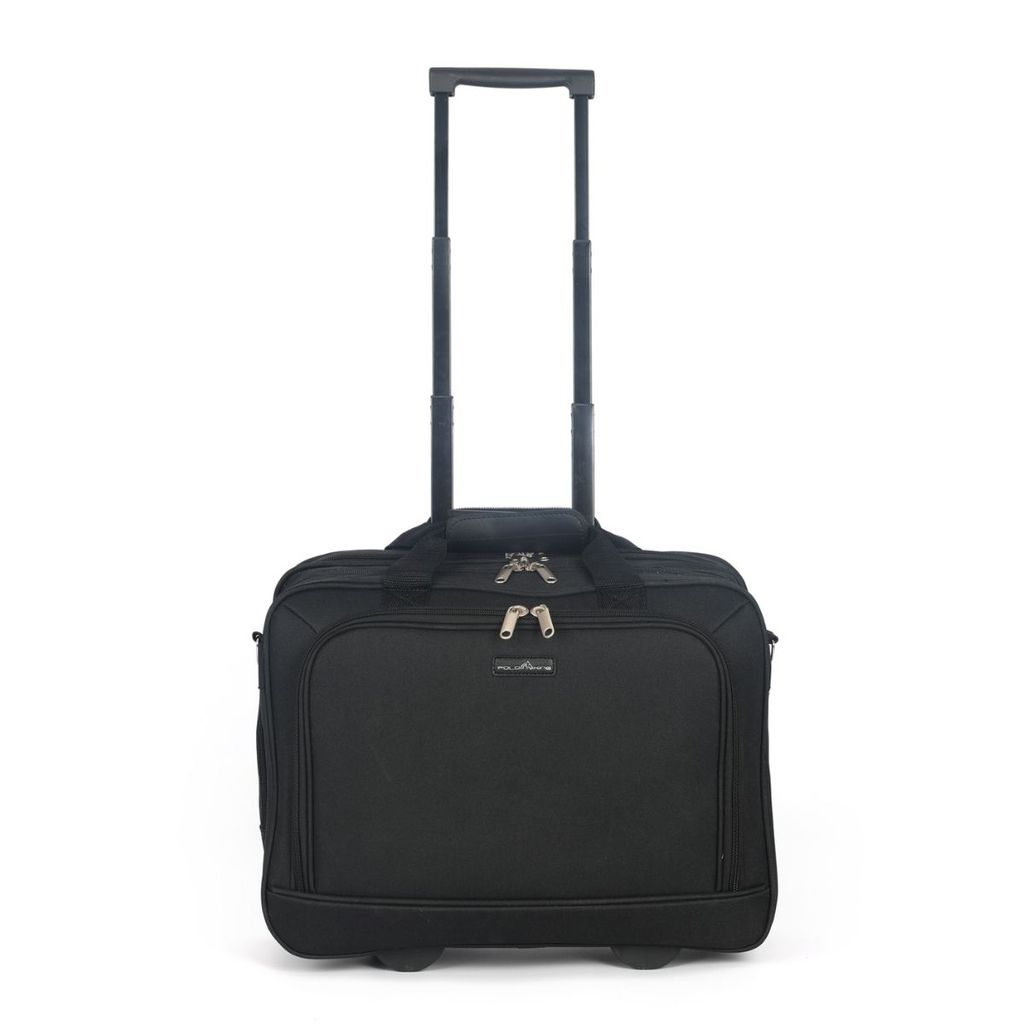Pasta Piloto Mala Viagem Notebook 18" Bordo Rodinhas Executiva Unissex Preta - Noronha - Polo King