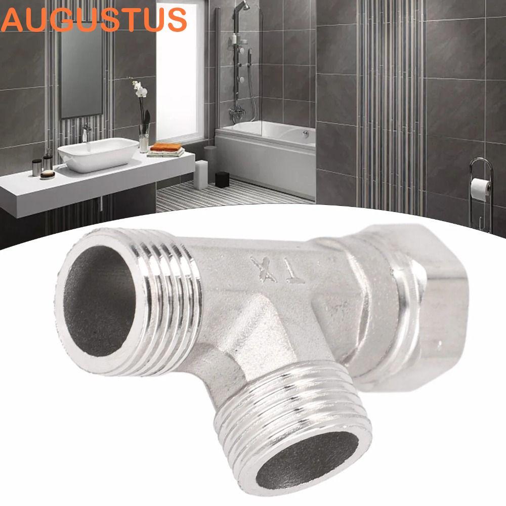 Adaptador AUGUSTUS T , Divisor De Água Para Torneira De Chuveiro , Válvula De 3 Vias , Conversor De Aço Inoxidável