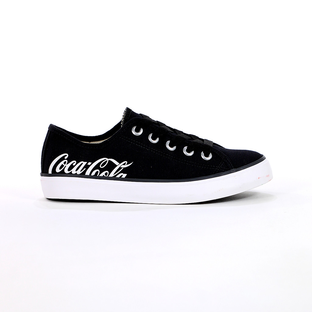 Tênis Coca Cola Plaza Preto e Branco - Feminino