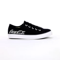 Tênis Coca Cola Plaza Preto e Branco - Feminino