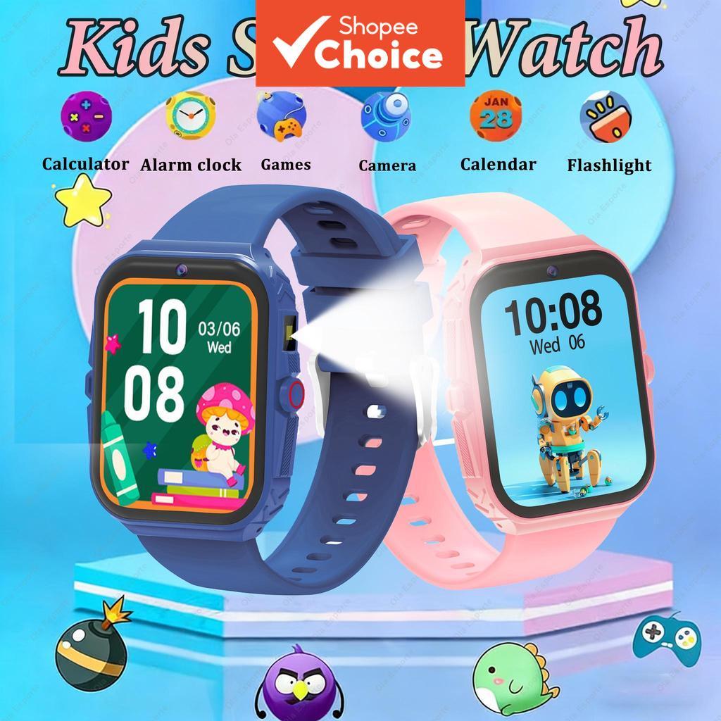 Relógio Inteligente Infantil com Gravação de Vídeo, Reprodutor de Música, Jogos Educativos, Calculadora, Despertador,