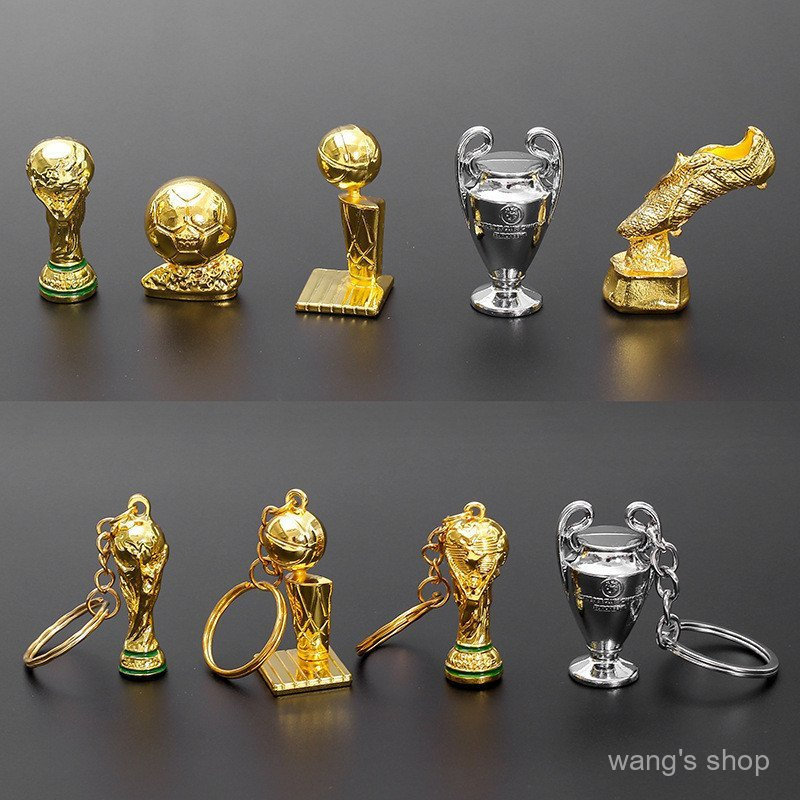 Liga dos Campeões, Premier League, Taça Europeia, Balon d'Or, Prêmio Bota de Ouro, troféu da La Liga, mini troféu decora