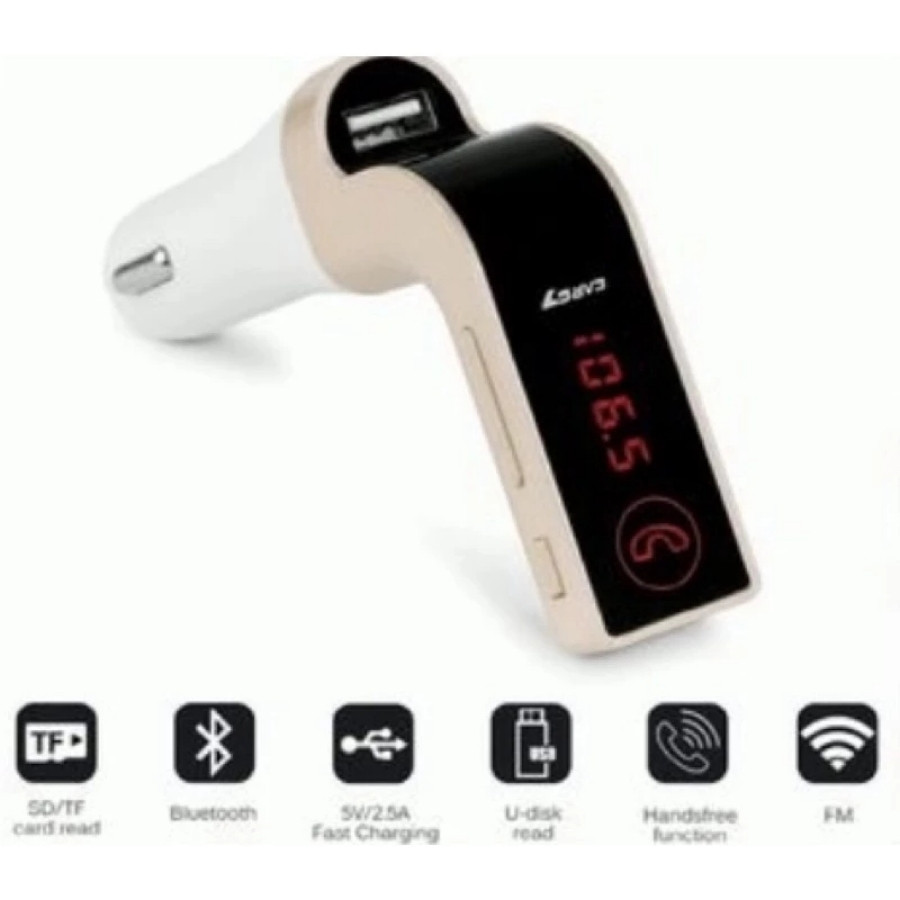 Transmissor FM Veicular CarG7: Som Sem Ruído (CVC), Bluetooth e Entrada para Pendrive