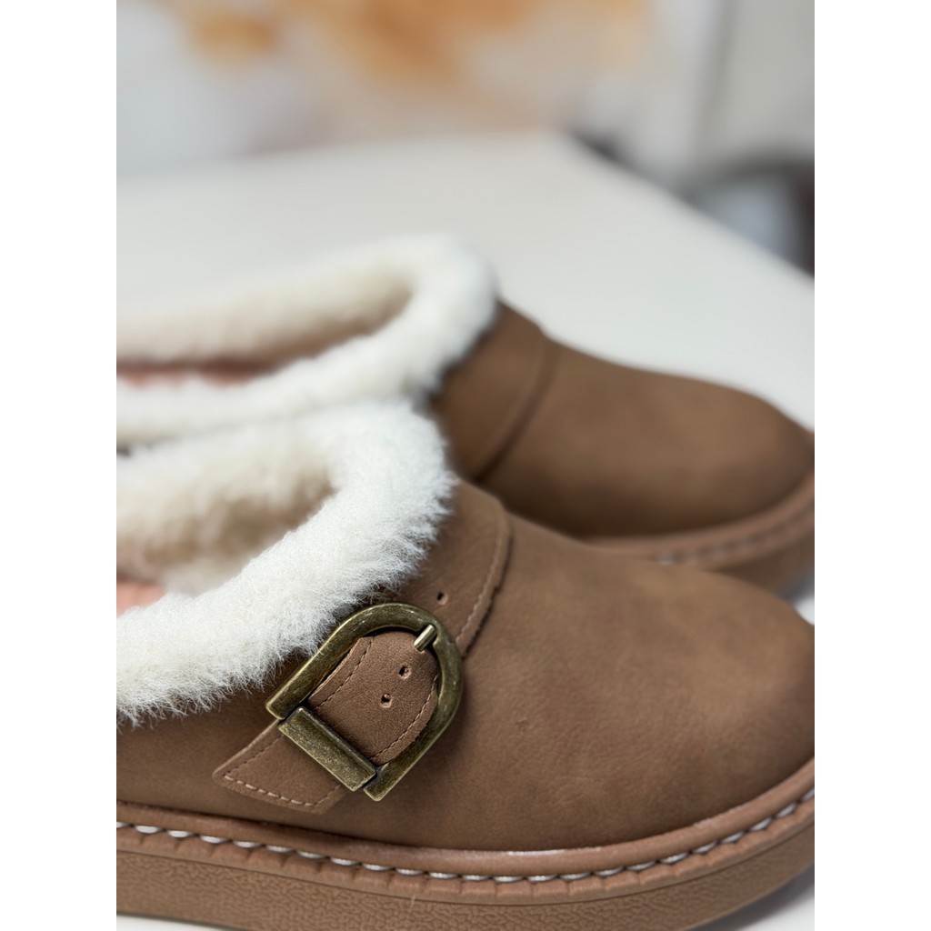 Sapato Clog Feminina Pantufa Modare Peluciada Fivela Casual Confortável Inverno