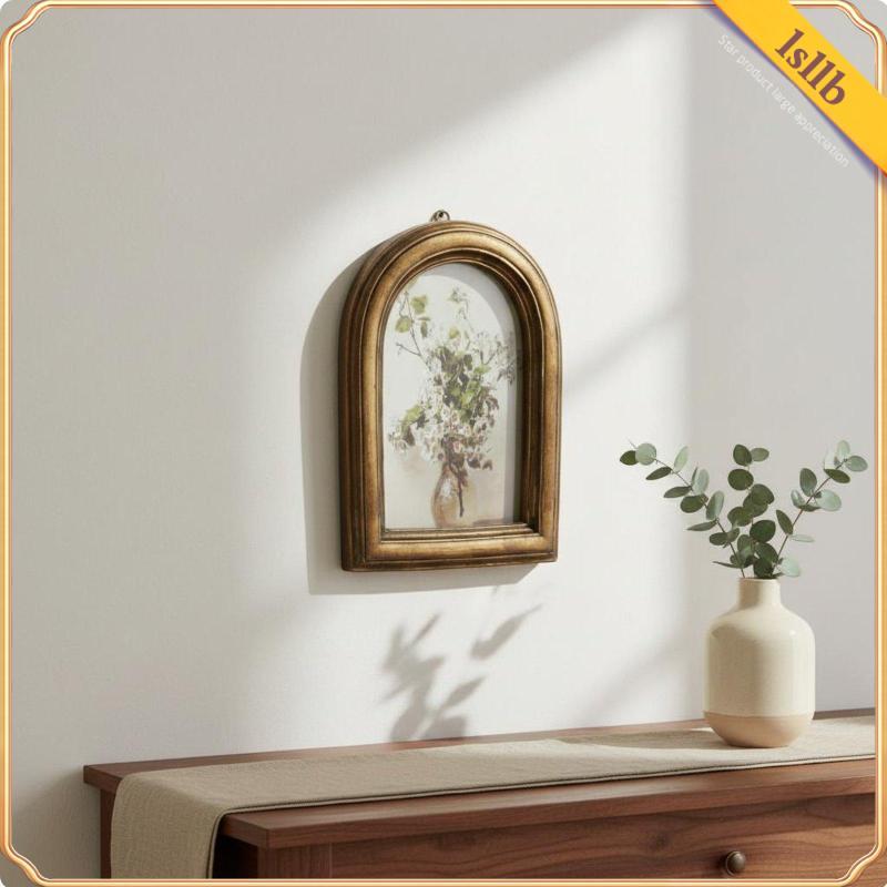 [Lsllb] Moldura De Ouro Ornamentada Estilo Resina Porta-Retratos De Decoração De Casa Para Uso Em Parede E Mesa