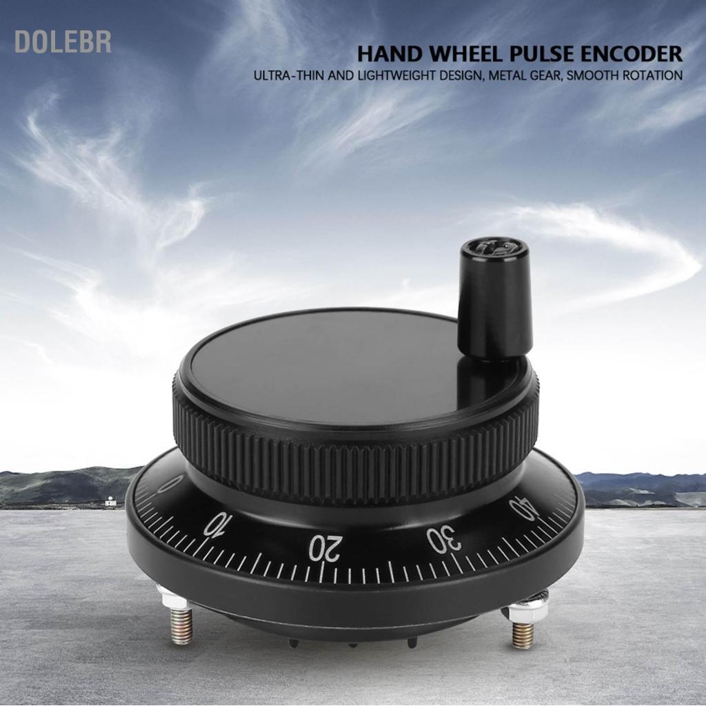 Dolebr Dolebr codificador de pulso cnc de alta qualidade 5v 60mm roda manual para controle manual e fresadora (preto)