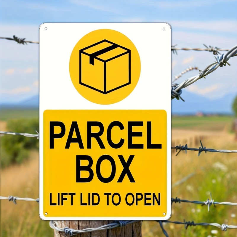 CIFbuy Caixa De Pacotes , Arte De Parede De Sinal De Lata , Aviso De Correio Com Tampa De Elevação Para Pós-Entrega , Pr