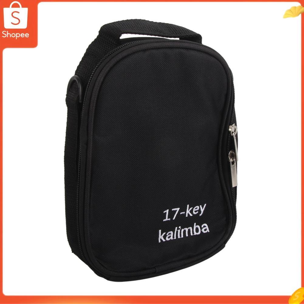 17 teclas kalimba portátil caixa polegar piano alto-falante captador armazenamento bolsa de ombro bolsa caso