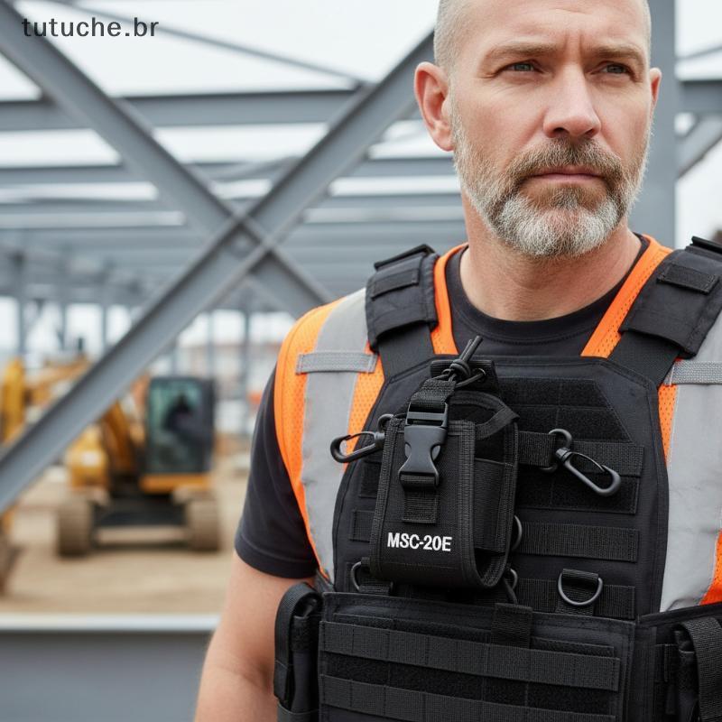 TU 1 Conjunto De Bolsa De Cintura Titular Poeta MSC-20E Molle Rádio Walkie Talkie Portátil Interfone Coldre Transporte P