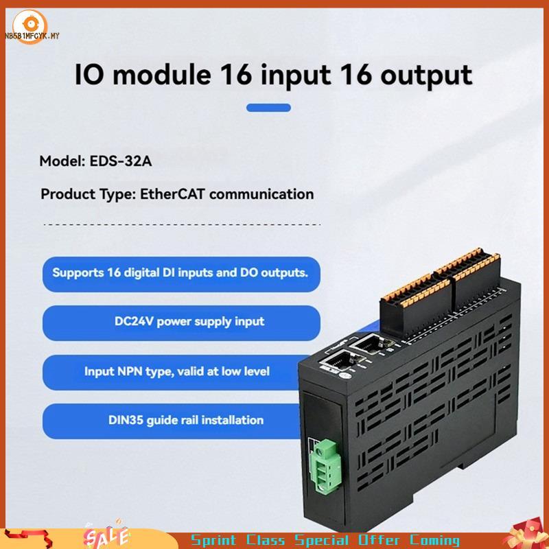[Best seller] EDS-32A Série EtherCAT Remoto IO Módulo De Aquisição De Dados Comunicação Ethernet Controlador PLC De 16 V