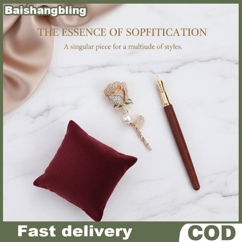 BSBL Elegante Cor Dourada Rosa Flor Broches Para Mulheres Liga Strass Buquê Broche Casaco De Casamento Vestido Decoração