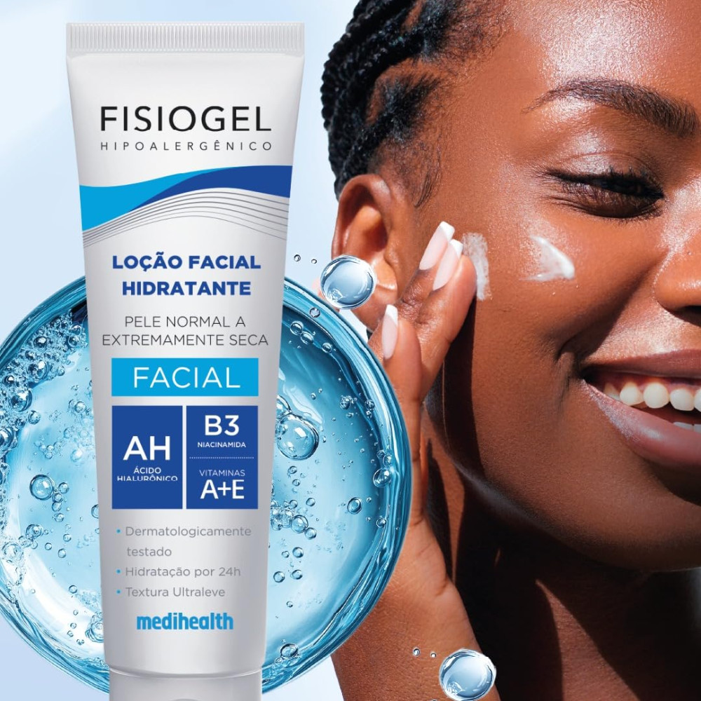 Loção Facial Fisiogel A+E 50ml Hidratante Pele Sensível