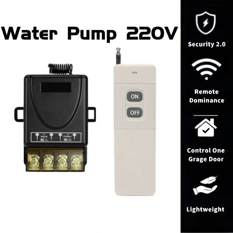 Receptor De Relé De Alta Corrente 433 Mhz , Interruptor Remoto AC220V Para Porta , Motor , LED E Eletrodomésticos