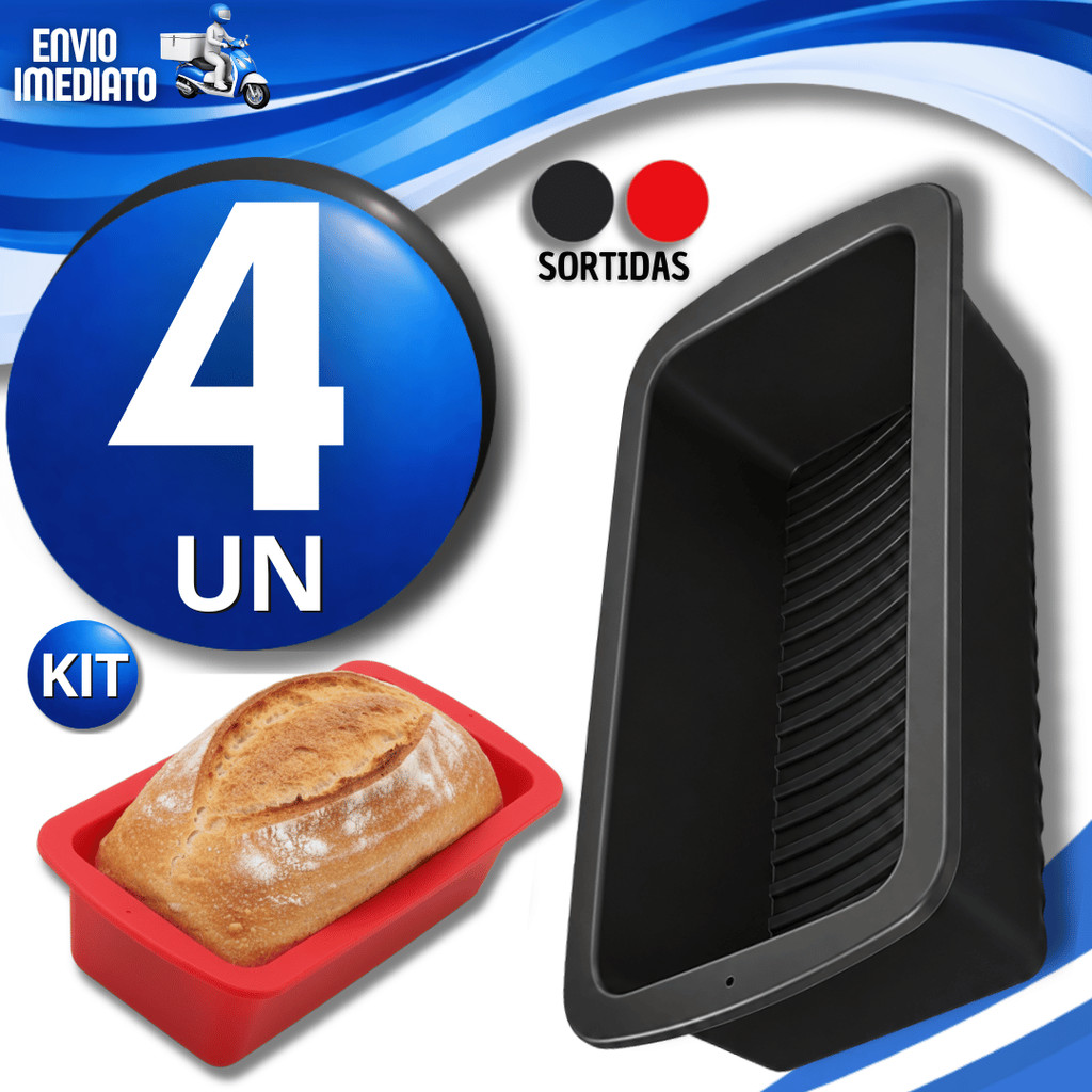 Conjunto Formas Pão Bolos Inglês Assadeiras Retangular Silicone Antiaderente Cozinha Air Fryer Utensílios