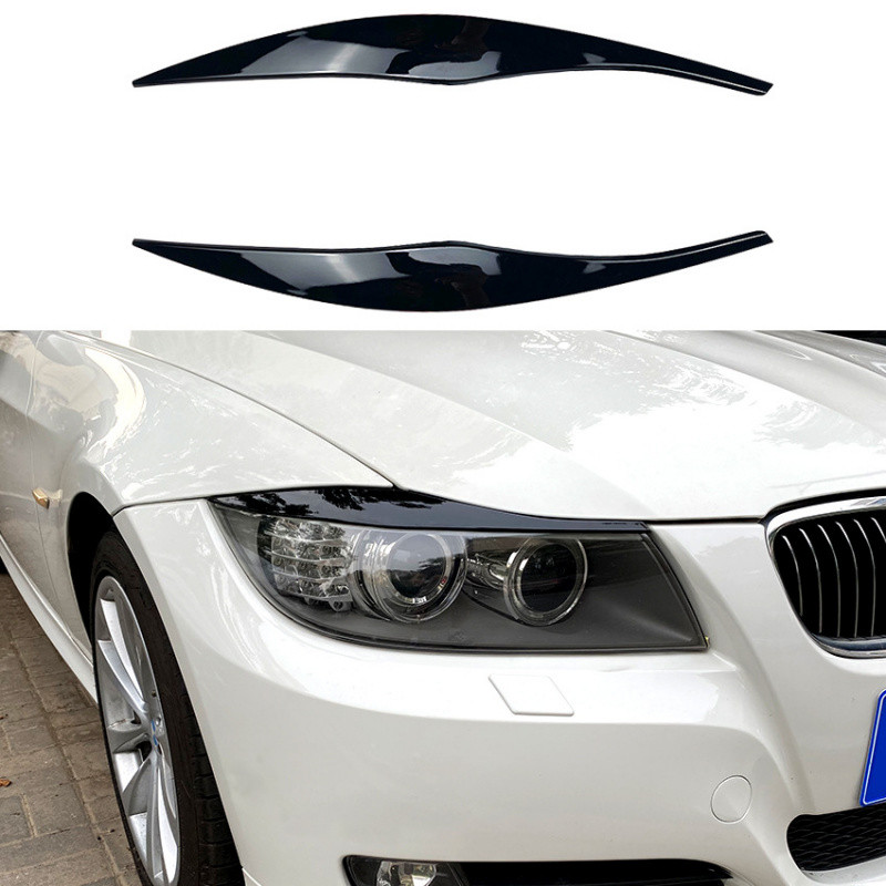 Adequado para 2005-2012 BMW Série 3 E90/E91/320i/330i Farol Luz Sobrancelha Adesivo de Carro Exterior