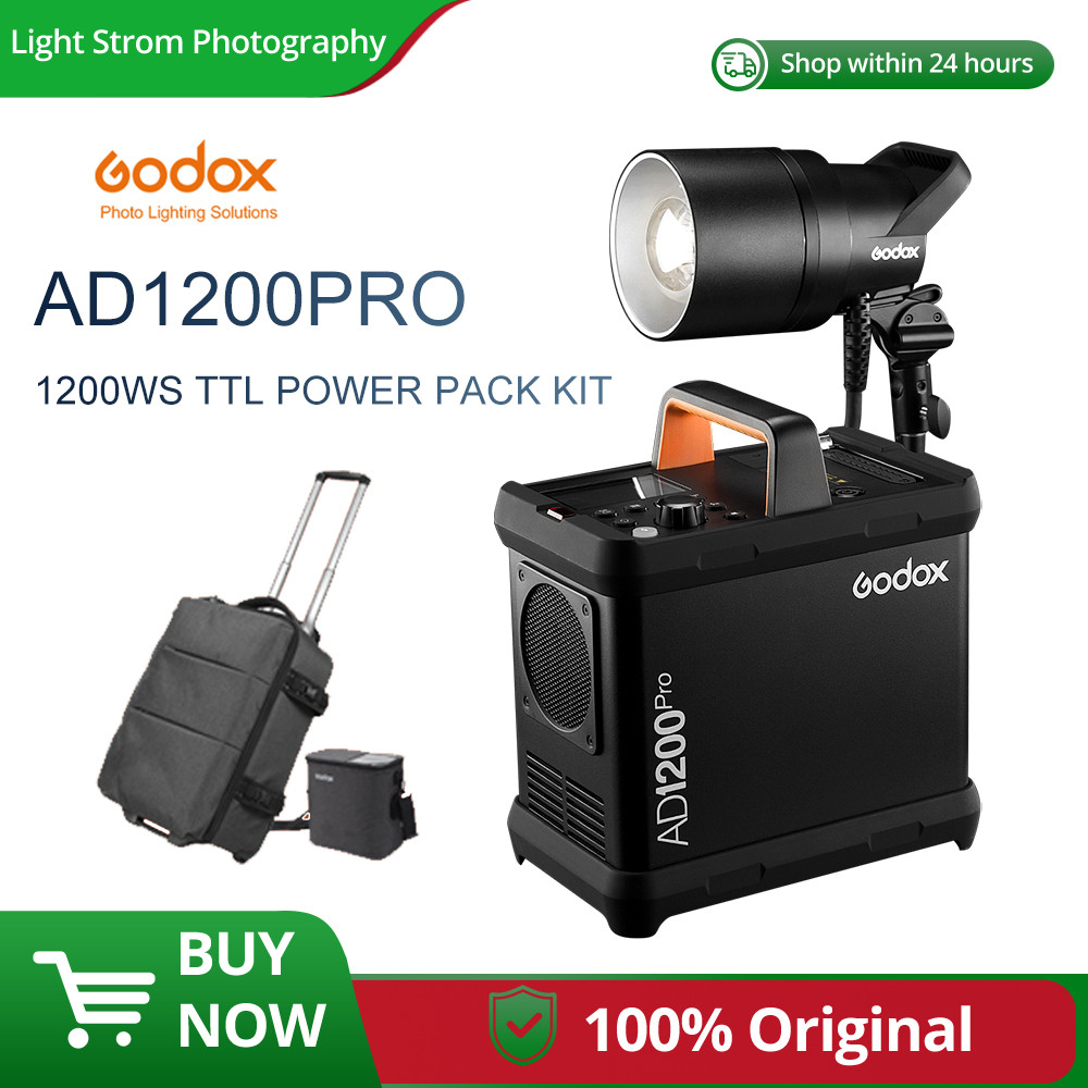 Godox AD1200Pro AD1200 Pro 1200Ws 2.4G TTL 1/8000 HSS 40W Luz De Modelagem Flash Externo Strobe Monolight Alimentado Por