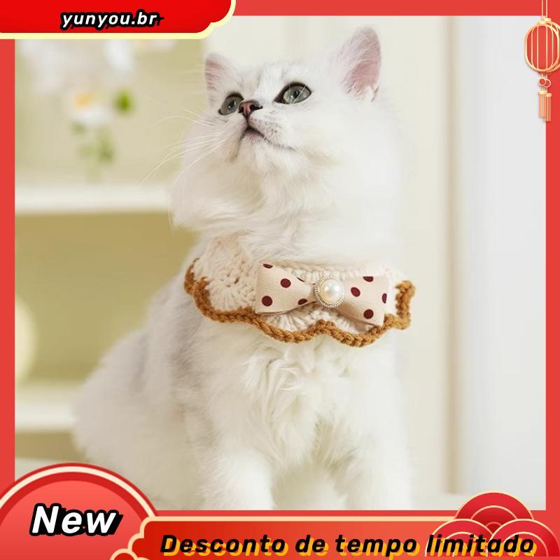 Coleira de gato babador colar cão gatinho pescoço pequenos acessórios ornamentos colar gravata borboleta Pet colar gato2