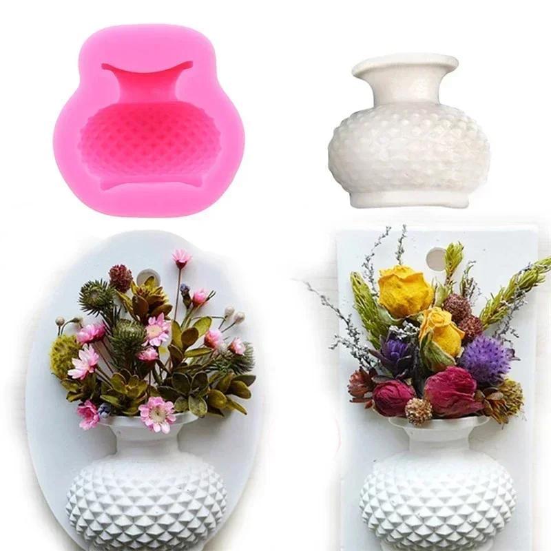 Novo Vaso De Flores Forma 3D Molde De Silicone Fondant Bolo Decoração Chocolate Gumpaste Sabão