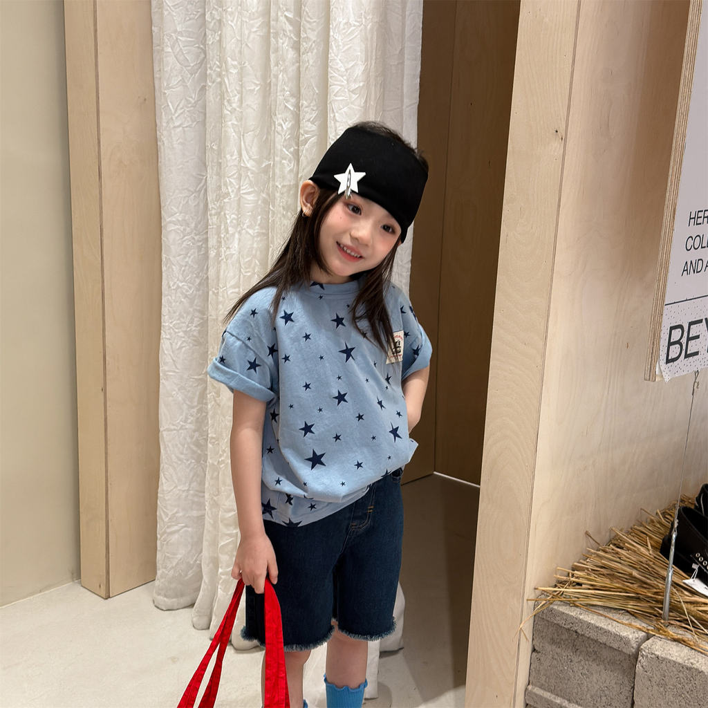 2026 roupas infantis verão crianças versão coreana reativa impressa meninas camiseta de manga curta roupas de verão meni