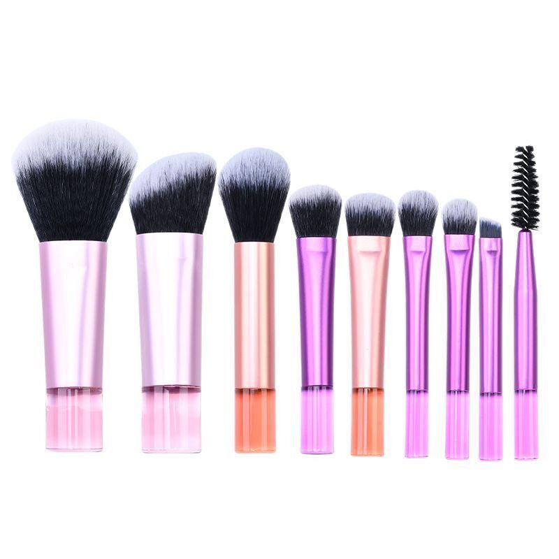 kit pincel maquiagem pincel maquiagem 10 Mini conjunto de pincéis de maquiagem alça de cristal viagem portátil conjunto