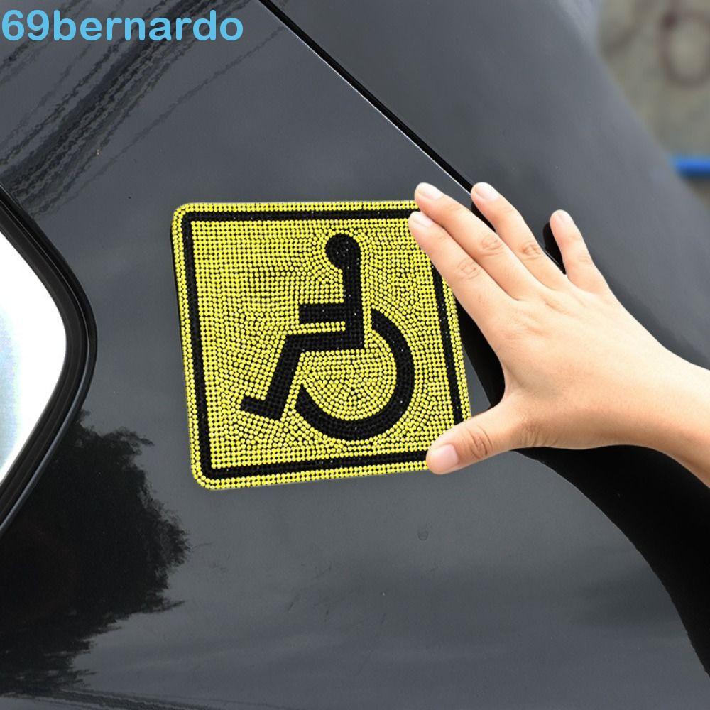 Decalque Do Símbolo Da Mobilidade BERNARDO , Padrão De Cadeira De Rodas Incrustado Com Strass De Vinil À Prova D'água Pr