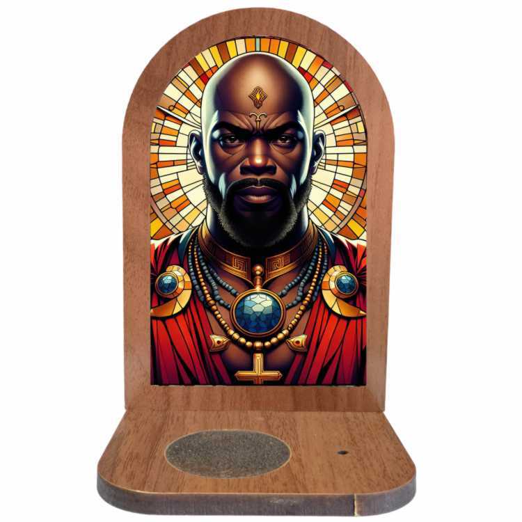 Altar Congá Exu Marabô – Arte Exclusiva Estilo Vitral em MDF
