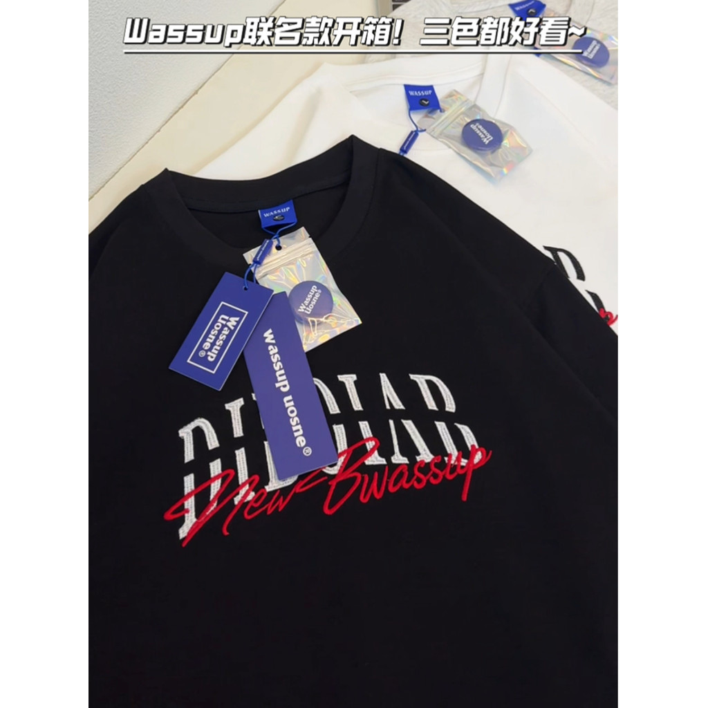Preto puro algodão bordado letras de manga comprida camiseta masculino feminino estilo 2026 novo estilo primavera outono